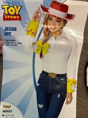 Disney Pixar Toy Story Jessie Costume Kit – Western Cowgirl – Adult/Kid One Size